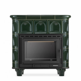 Kachlová kamna s litinovou...