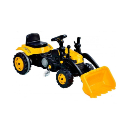 WOOPIE Šlapací traktor se žlutou přední lopatou