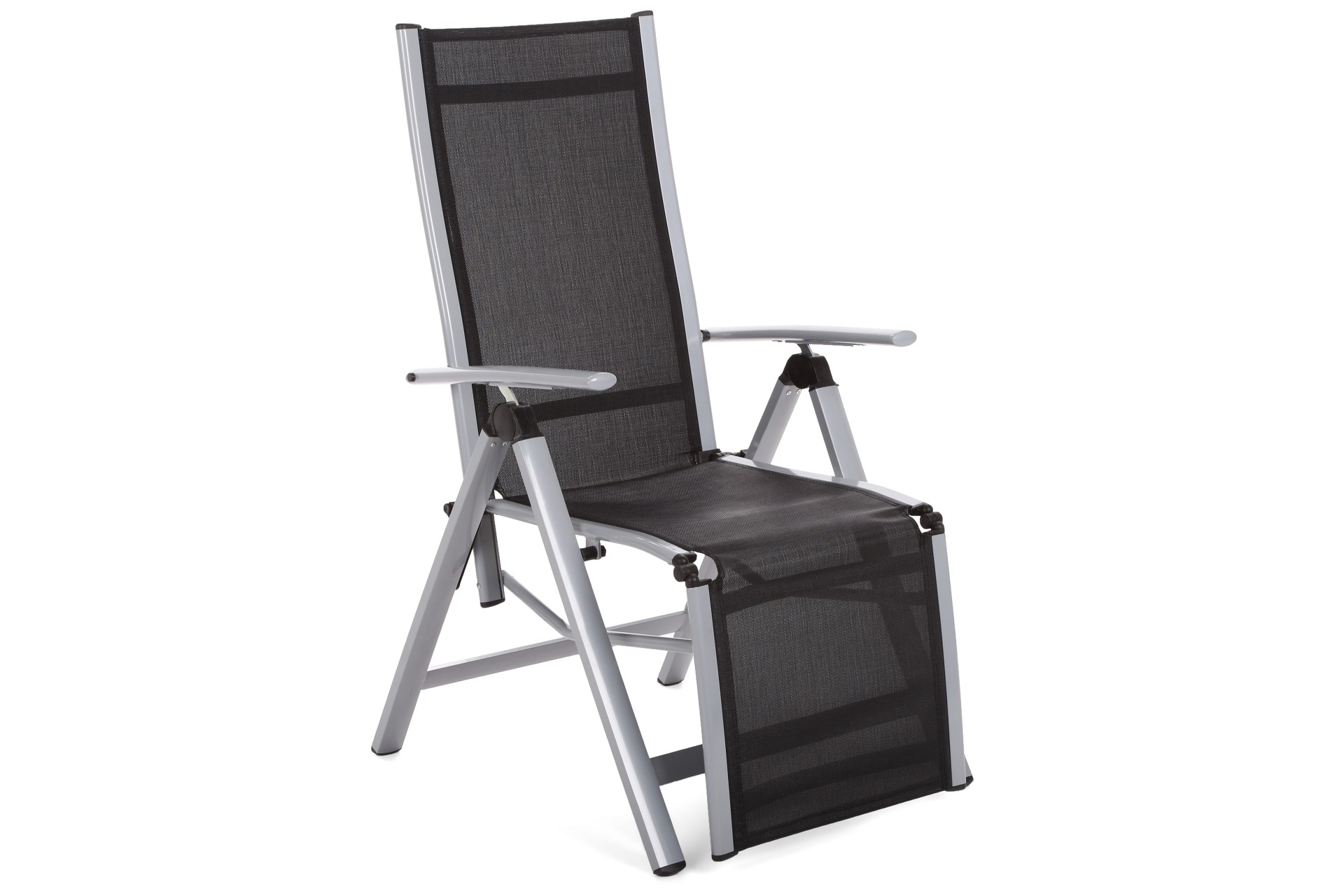 Home&Garden Zahradní židle Ibiza Relax stříbrné/černé